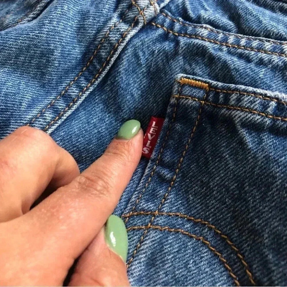 Levi's Distressed BIG E Wedgie Button Fly Skinny Mom Jeans 100% Cotton: 25 - Picture 9 of 12